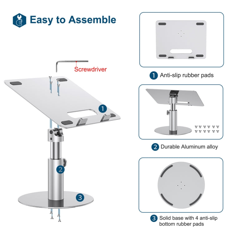 Z30 360 Rotating Lifting Aluminum Alloy Laptop Bracket – Aluminum Alloy
