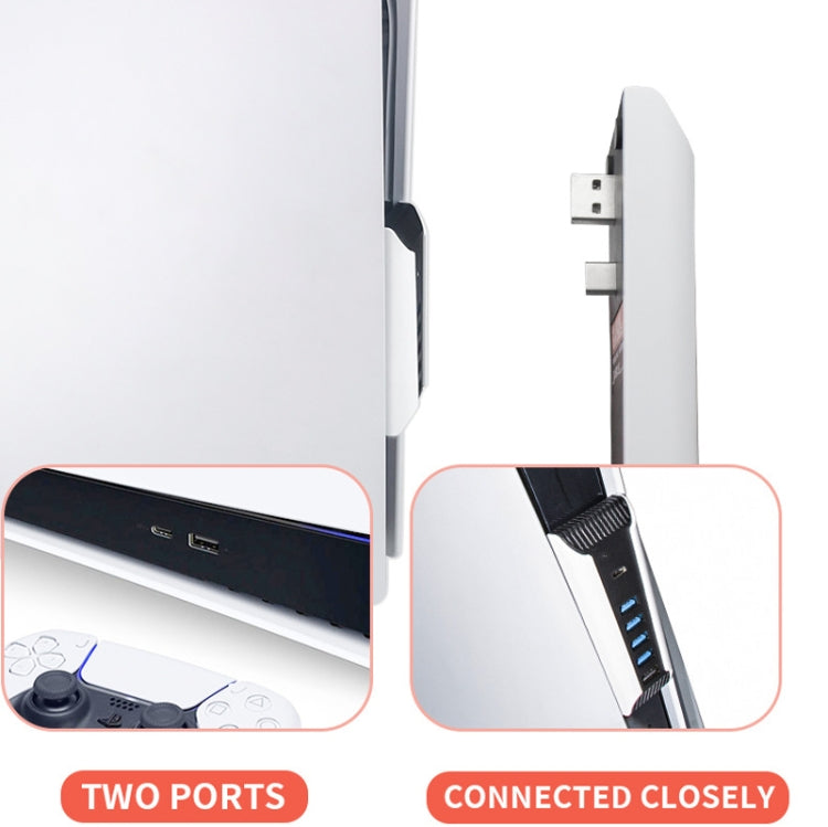 5 in 1 USB HUB For PS5 Console, For PS5 5 in 1