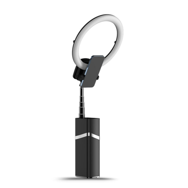 CYKE One-Piece Live Invisible Bracket Beauty Filling Light, Pink, Black – Bluetooth, Aluminum Alloy, TPU Black