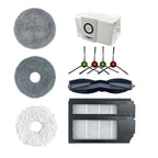 Accessories For Ecovacs Deebot X1, Main Brush, 2 Pairs Edge Brush, 2 PCS Filter Screen, 2 PCS Rag, 2 PCS Upgrade Rag, 2 PCS Upgrade All Hair Rag, 2 PCS Dust Bag