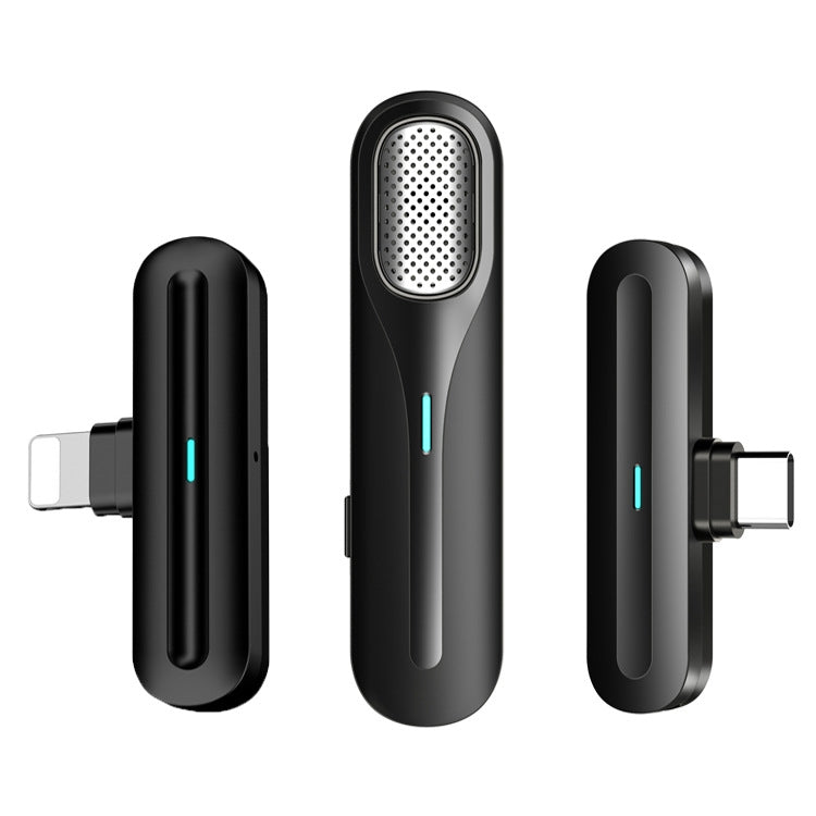 FerTo DX01 Wireless Collar Microphone 2.4G Live Broadcast Equipment, Style:, TYPE-C, 8 Pin, TYPE-C + Charging Bin, 8 Pin + Charging Bin – Wireless Charging, TPU