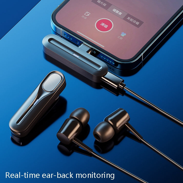 FerTo DX01 Wireless Collar Microphone 2.4G Live Broadcast Equipment, Style:, TYPE-C, 8 Pin, TYPE-C + Charging Bin, 8 Pin + Charging Bin – Wireless Charging, TPU