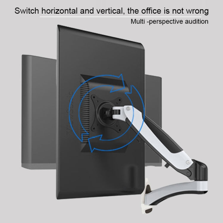 Gibbon Mounts GM112W Wall-Mounted Gas Spring Lifting Computer Monitor Stand – Aluminum Alloy