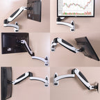 Gibbon Mounts GM112W Wall-Mounted Gas Spring Lifting Computer Monitor Stand – Aluminum Alloy