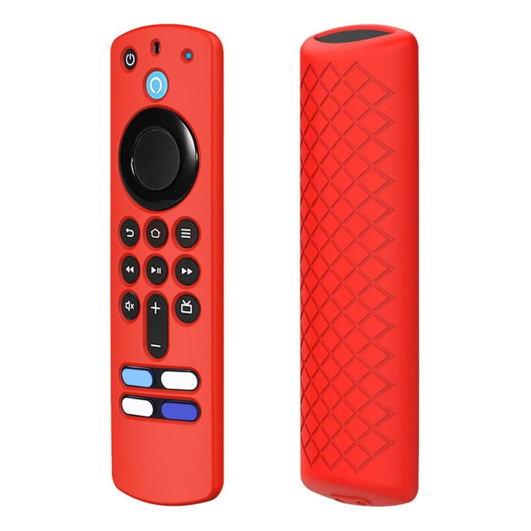 2 PCS Silicone Shell For Alexa Voice Remote 3rd Gen&TV Stick 3rd Gen, White, Pink, Red, Blue, Black – Non-slip Red