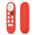 2 PCS Silicone Protective Shell for Google Chromecast 2020 Remote Control, Red), (Black), (Silver Gray), (Sky Blue), (White), (Pink) Red) Red