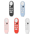 2 PCS Silicone Protective Shell for Google Chromecast 2020 Remote Control, Red), (Black), (Silver Gray), (Sky Blue), (White), (Pink)