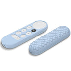2 PCS Silicone Protective Shell for Google Chromecast 2020 Remote Control, Red), (Black), (Silver Gray), (Sky Blue), (White), (Pink)