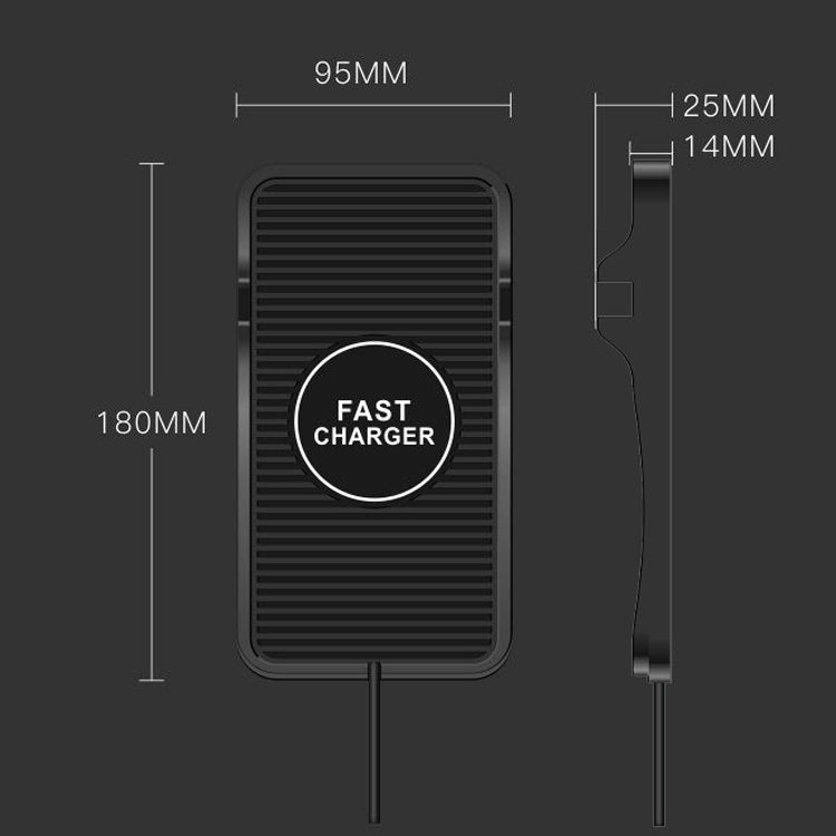 C7 Car Navigation 2 In 1 Multi-Function Non-Slip Pad USB Wireless Charger, C7 USB Interface