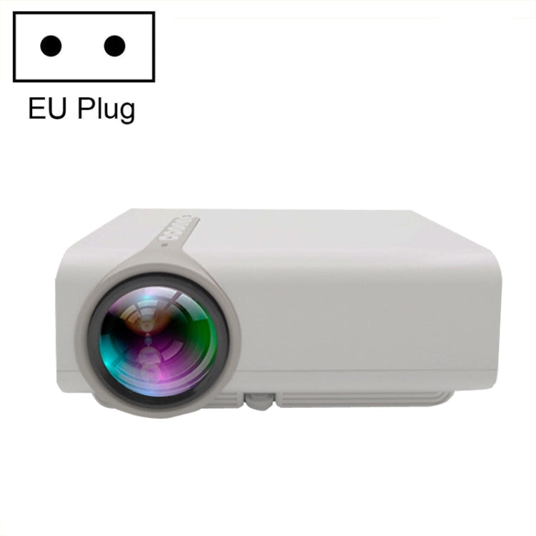 YG530 Home LED Small HD 1080P Projector, US Plug, EU Plug, UK Plug, AU Plug – Durable Build, Easy to Use EU Plug White