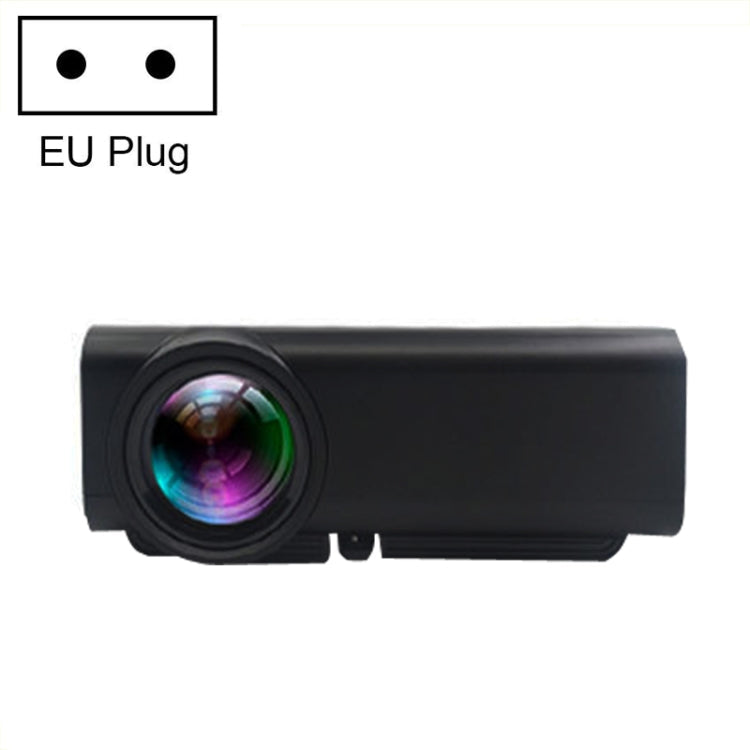 YG530 Home LED Small HD 1080P Projector, US Plug, EU Plug, UK Plug, AU Plug – Durable Build, Easy to Use EU Plug Black