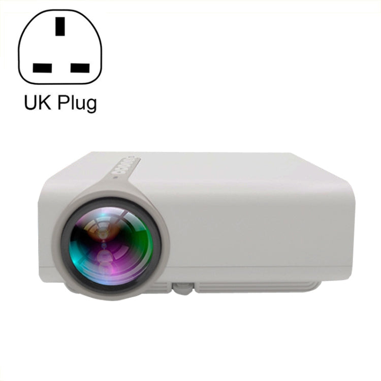 YG530 Home LED Small HD 1080P Projector, US Plug, EU Plug, UK Plug, AU Plug – Durable Build, Easy to Use UK Plug White