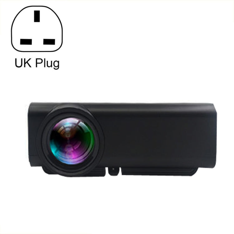 YG530 Home LED Small HD 1080P Projector, US Plug, EU Plug, UK Plug, AU Plug – Durable Build, Easy to Use UK Plug Black