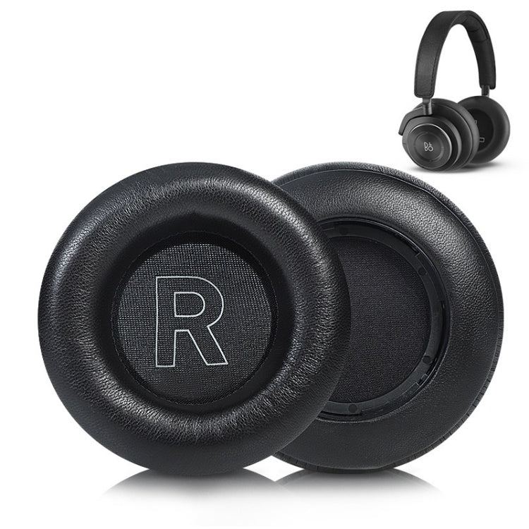 2pcs Genuine Leather Sponge Earmuffs For B&O BeoPlay H7 / H9 / H9i, H7 / H9 / H9i (Black), H7 / H9 / H9i (Apricot) H7 H9 H9i (Black) Black