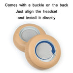 2pcs Genuine Leather Sponge Earmuffs For B&O BeoPlay H7 / H9 / H9i, H7 / H9 / H9i (Black), H7 / H9 / H9i (Apricot)