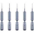 Qianli Super Tactile Grip-Type Precision Silent Dual-Bearing Screwdriver, Type A Phillips, Type B Tri-point, Type C Pentalibe, Type D Pinhead Philips, Type E T2 Torx – Aluminum Alloy, Non-slip