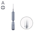 Qianli Super Tactile Grip-Type Precision Silent Dual-Bearing Screwdriver, Type A Phillips, Type B Tri-point, Type C Pentalibe, Type D Pinhead Philips, Type E T2 Torx – Aluminum Alloy, Non-slip