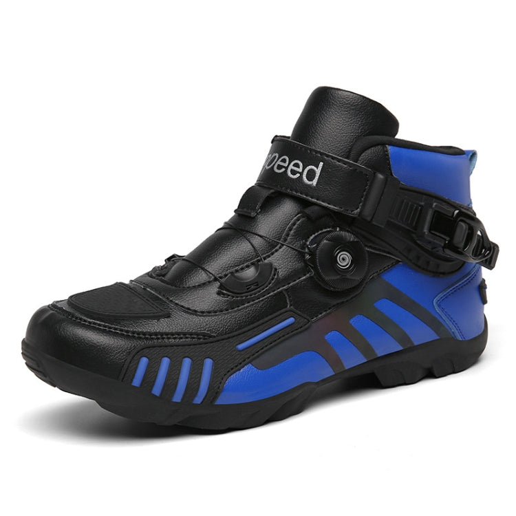 2006 Outdoor Cross-Country Motorcycle Riding Short Boots, 44, 42 – Non-slip 42 Blue