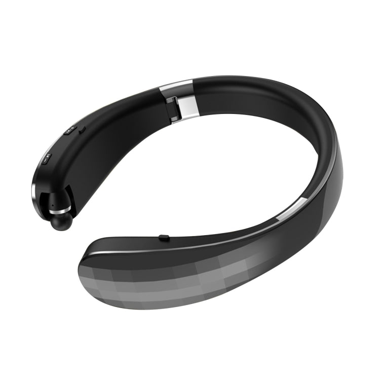 Telescopic Neck-Mounted Folding Bluetooth Earphone, Black, White – Waterproof, Bluetooth Black