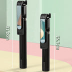 Integrated Bluetooth Selfie Stick With Vibrato Remote Control Makeup Mirror, P80 1.33m, P81 1.7m
