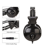 Soyto SY808MV Online Class Office Computer Headset, Cable Length: 1.6m, Black 3.5mm, Black 6.5mm – Durable Build, Easy to Use
