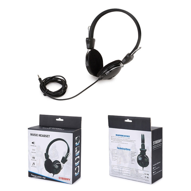Soyto SY808MV Online Class Office Computer Headset, Cable Length: 1.6m, Black 3.5mm, Black 6.5mm – Durable Build, Easy to Use