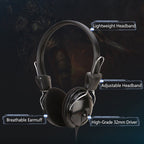 Soyto SY808MV Online Class Office Computer Headset, Cable Length: 1.6m, Black 3.5mm, Black 6.5mm – Durable Build, Easy to Use