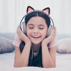 T6 Cute Cat Ear Decoration for Headphones, Black, White – Durable Build, Easy to Use