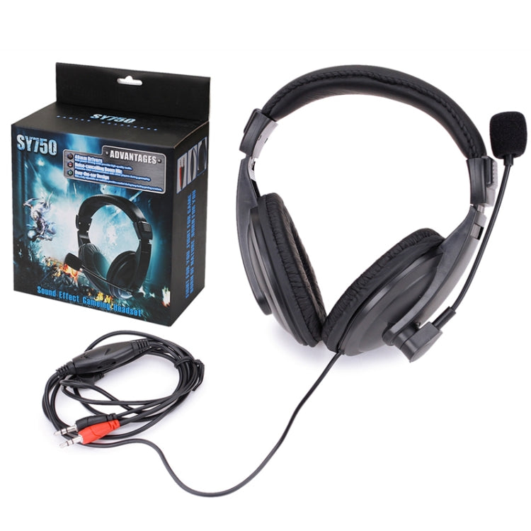 Soyto SY750MV Stereo Gaming Computer Headset – Leather, For PS4