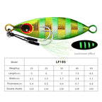 PROBEROS LF105 Sea Fishing Metal Road Bait, 10g, 20g