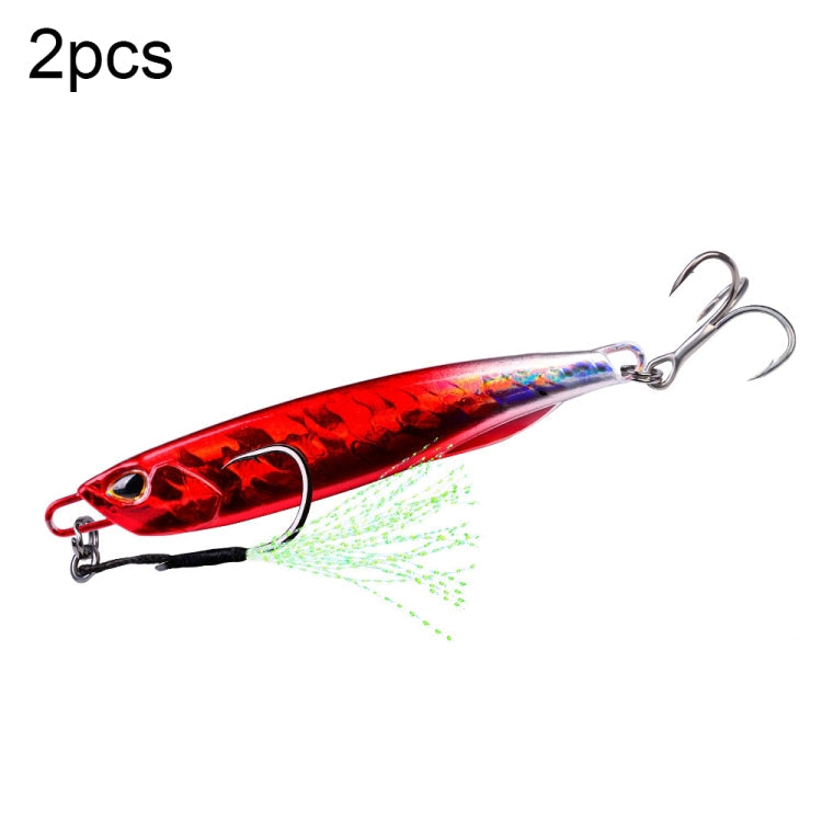 PROBEROS LF103 Simulation Metal Sea Fishing Bait, 30g, 40g, 50g – Durable Build, Easy to Use 40g E With Hook