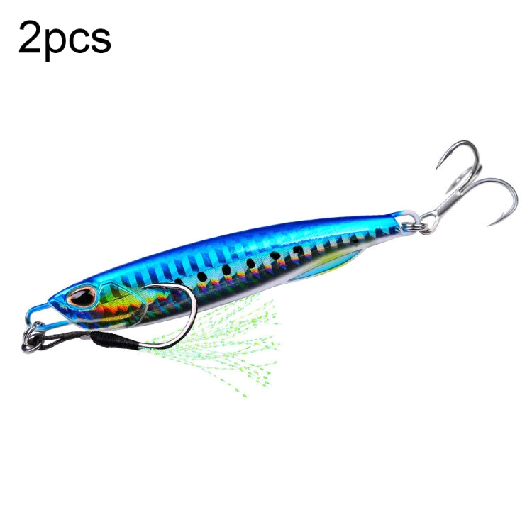 PROBEROS LF103 Simulation Metal Sea Fishing Bait, 30g, 40g, 50g – Durable Build, Easy to Use 50g H With Hook