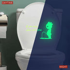 DX396 Bathroom Toilet Decoration Luminous Wall Sticker, DX396
