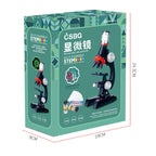 HD 1200 Times Microscope Children Educational Toys, Black, Pink, Light Blue