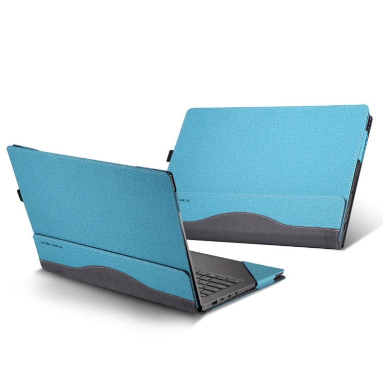 Laptop Leather Anti-Fall Protective Case – Leather, Non-slip, For Lenovo XiaoXin Pro 14 2021, For Lenovo YOGA 14s 2021 For Lenovo XiaoXin Pro 14 2021 Gray Cobalt Blue