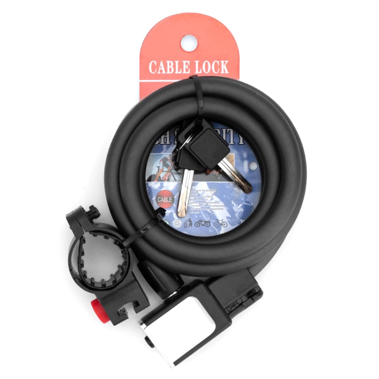 BG-0518 Mountain Bike Portable Anti-Theft Bold Cable Lock, Length:, 1.5m With Lock Frame, 1.8m With Lock Frame