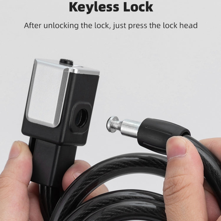 BG-0518 Mountain Bike Portable Anti-Theft Bold Cable Lock, Length:, 1.5m With Lock Frame, 1.8m With Lock Frame – Anti-Scratch, Wear-resistant