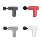 J12A Mini Vibrating Massage Button Type Fascia Gun, Black, Gray, Silver, Red
