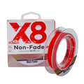 NON-FADE X8 150m 8 Code PE Pish Line, No. 6.0 No. 6.0 Red