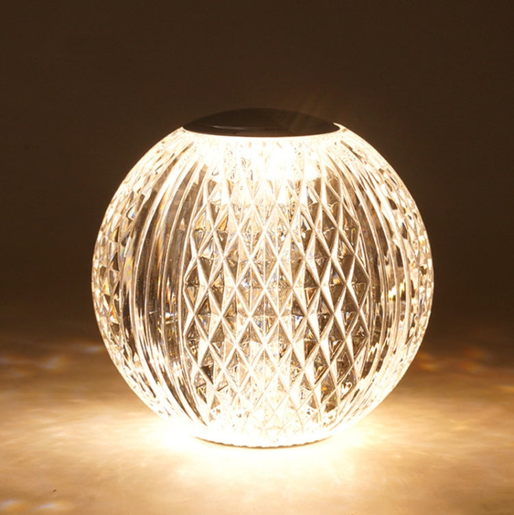 Crystal Ball Small Table Lamp USB Acrylic Night Light, MT2 80 x 80mm, MT1 110 x 110mm MT2 80 x 80mm