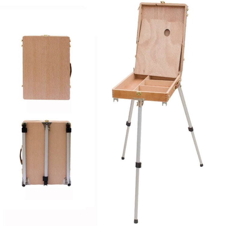 Portable Wooden Portable Sketch Box Aluminum Alloy Easel, Portable Sketch Box Portable Sketch Box