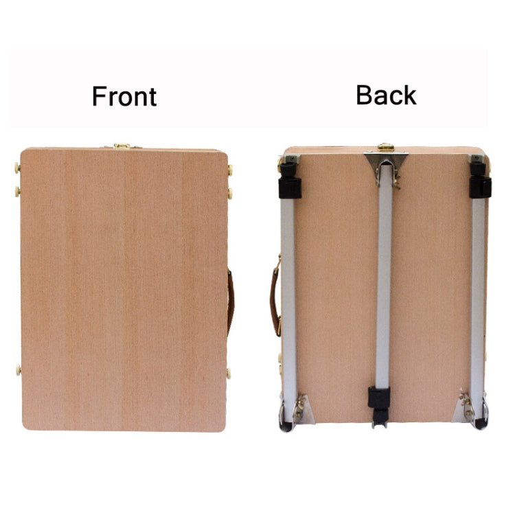 Portable Wooden Portable Sketch Box Aluminum Alloy Easel, Portable Sketch Box