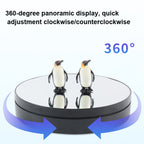 25cm Adjustable Speed Electric Rotating Display Stand Video Shooting Props Turntable, Black Mirror, White Mirror, Golden Mirror, Silver Mirror