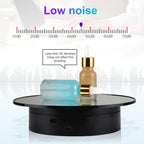 20cmTwo-Way Turntable Display Stand Video Shooting Props Turntable, White Mirror, Black Mirror, Black+Black Velvet, White + White Velvet, White Bottom Black Velvet