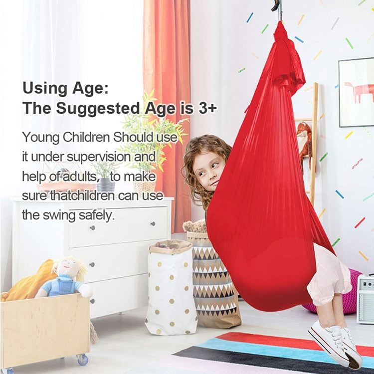 Kids Elastic Hammock Indoor Outdoor Swing, Size:, 1x2.8m (Red), 1x2.8m (Green), 1x2.8m (Dark Blue), 1x2.8m (Purple), 1x2.8m (Sky Blue), 1x2.8m (Silver Gray), 1x2.8m (Black), 1.5x2.8m (Red), 1.5x2.8m (Green), 1.5x2.8m (Dark Blue), 1.5x2.8m (Purple)......