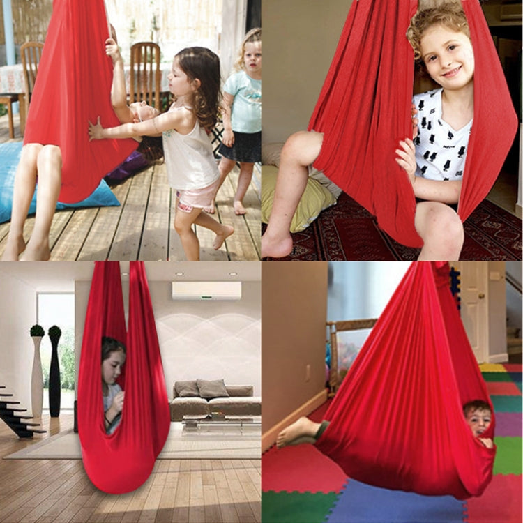 Kids Elastic Hammock Indoor Outdoor Swing, Size:, 1x2.8m (Red), 1x2.8m (Green), 1x2.8m (Dark Blue), 1x2.8m (Purple), 1x2.8m (Sky Blue), 1x2.8m (Silver Gray), 1x2.8m (Black), 1.5x2.8m (Red), 1.5x2.8m (Green), 1.5x2.8m (Dark Blue), 1.5x2.8m (Purple)......