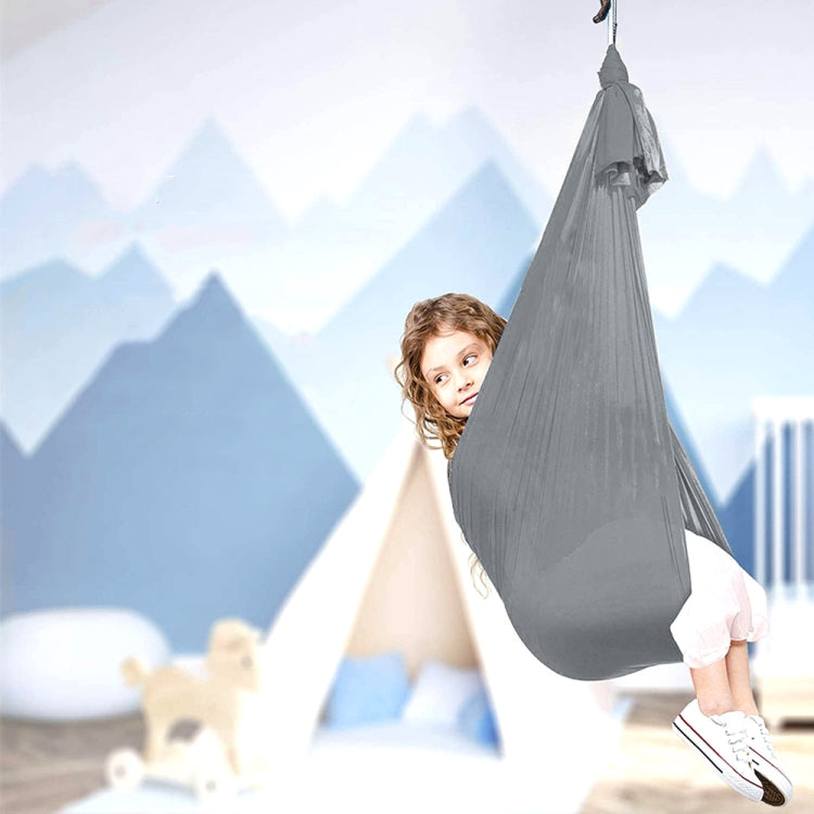 Kids Elastic Hammock Indoor Outdoor Swing, Size:, 1x2.8m (Red), 1x2.8m (Green), 1x2.8m (Dark Blue), 1x2.8m (Purple), 1x2.8m (Sky Blue), 1x2.8m (Silver Gray), 1x2.8m (Black), 1.5x2.8m (Red), 1.5x2.8m (Green), 1.5x2.8m (Dark Blue), 1.5x2.8m (Purple)...... 1.5x2.8m (Silver Gray)