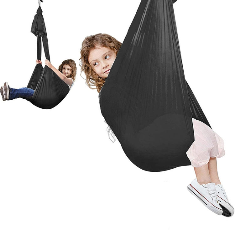 Kids Elastic Hammock Indoor Outdoor Swing, Size:, 1x2.8m (Red), 1x2.8m (Green), 1x2.8m (Dark Blue), 1x2.8m (Purple), 1x2.8m (Sky Blue), 1x2.8m (Silver Gray), 1x2.8m (Black), 1.5x2.8m (Red), 1.5x2.8m (Green), 1.5x2.8m (Dark Blue), 1.5x2.8m (Purple)...... 1.5x2.8m (Black)