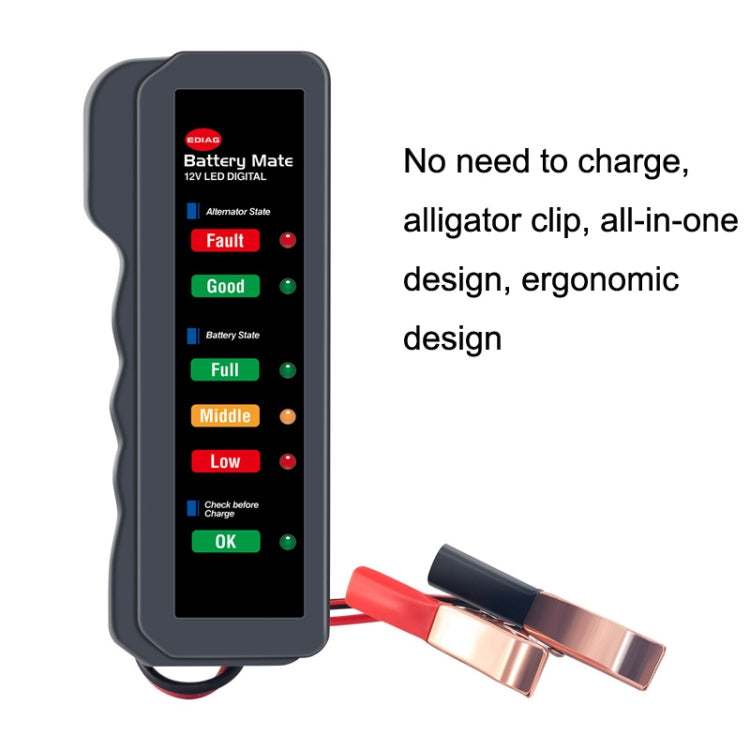 12V Automotive Battery Tester Fault Diagnosis Instrument, Clip – Durable Build, Easy to Use