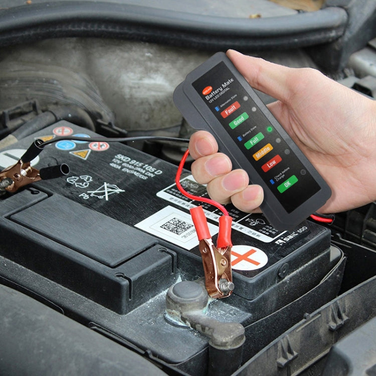 12V Automotive Battery Tester Fault Diagnosis Instrument, Clip – Durable Build, Easy to Use